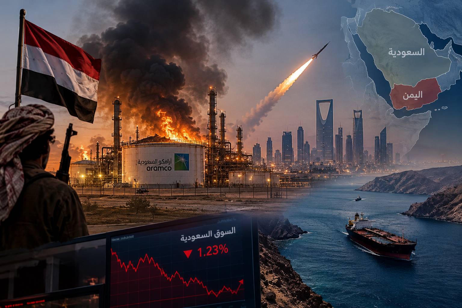 تصاعد التوترات في الشرق الأوسط بعد استهداف منشآت نفطية ومطار في السعودية
