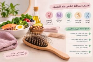 تساقط الشعر عند النساء.. أسباب شائعة وخطوات تساعد على تقويته